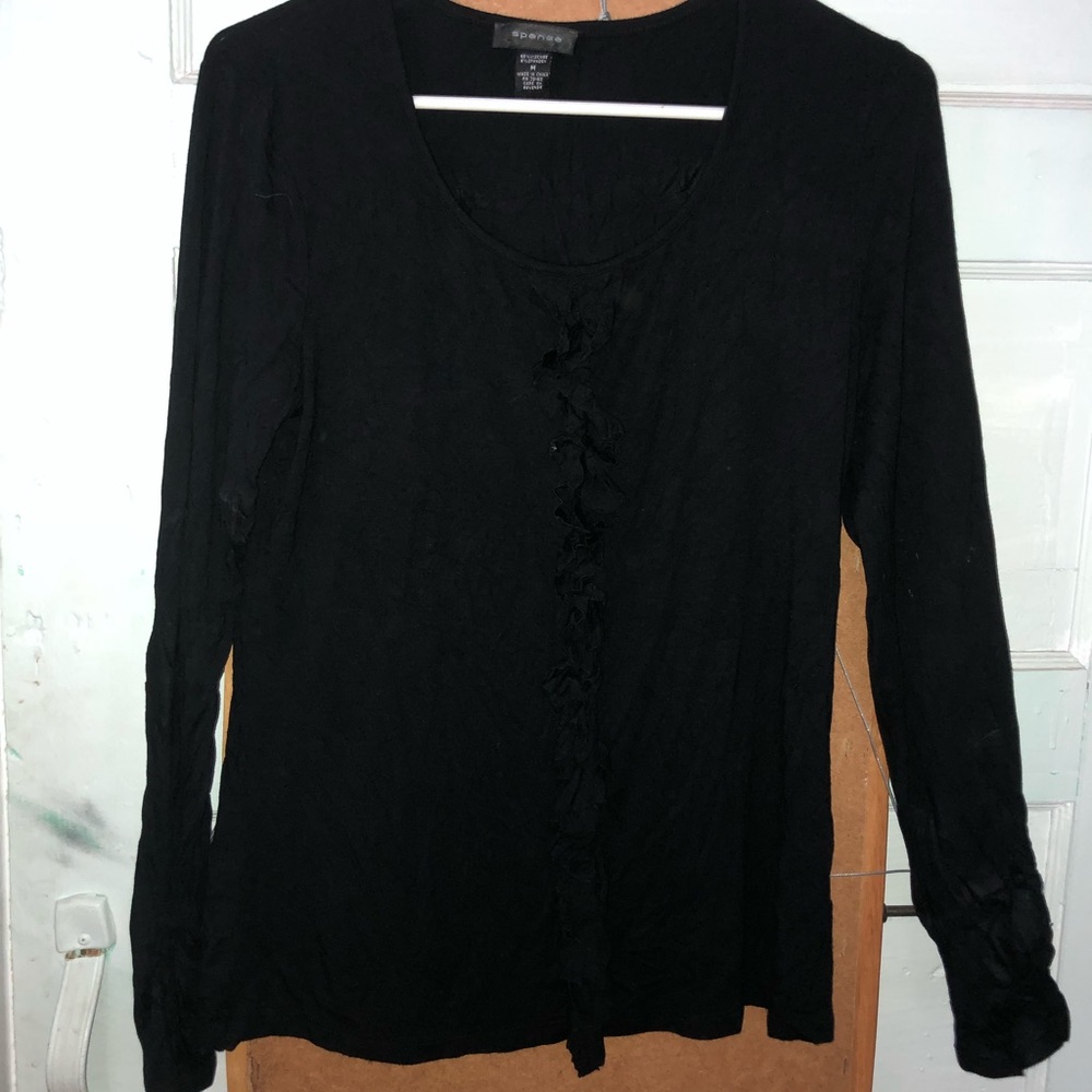 Spence black long sleeve shirt